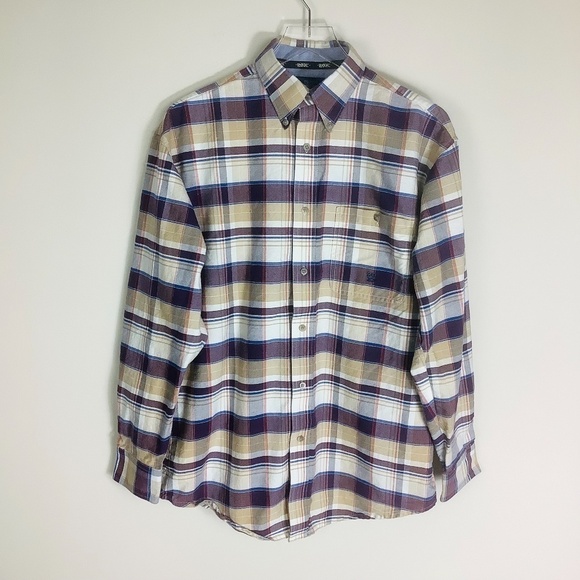 Twenty X Wrangler Men's Plaid Logo Long Sleeve Shirt M - Picture 14 of 15